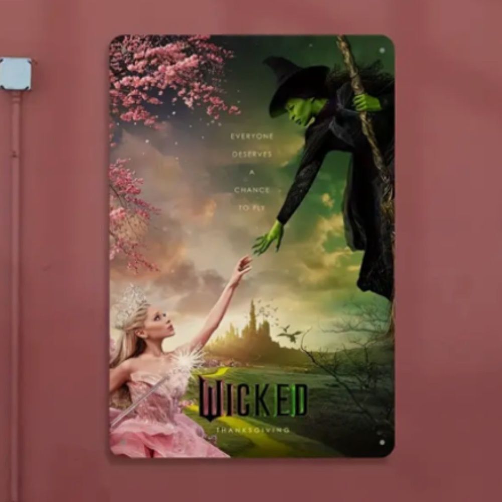 Wicked Movie Metal Wall Sign Glinda Elphaba Wall Art Decor Iconic Logo Musical